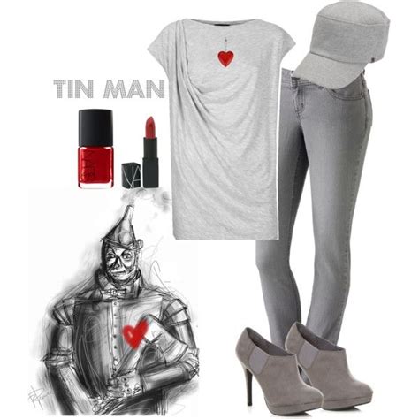 Make an chracter costume by spraypainting, applying makeup, and decorating with stuff. Halloween Costume - Tin Man | Tin man costumes, Diy tin man costume, Costumes for teens