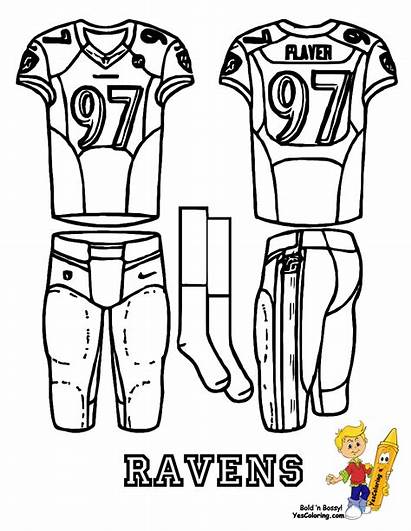 Coloring Ravens Pages Baltimore Uniform Football Nfl