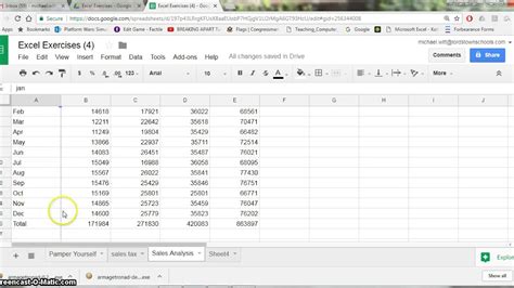 Excel Exercise Tutorial Youtube
