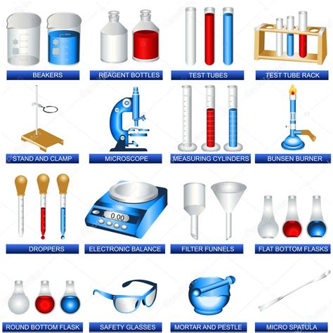 Collection Laboratory Tools Vector Illustration Stock Vector Image By