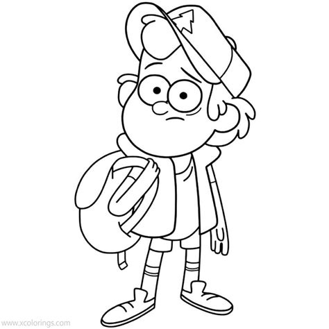 Gravity Falls Coloring Pages Dipper Linear