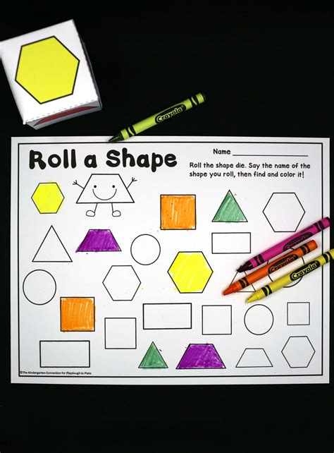 Roll and Color Shapes - Playdough To Plato