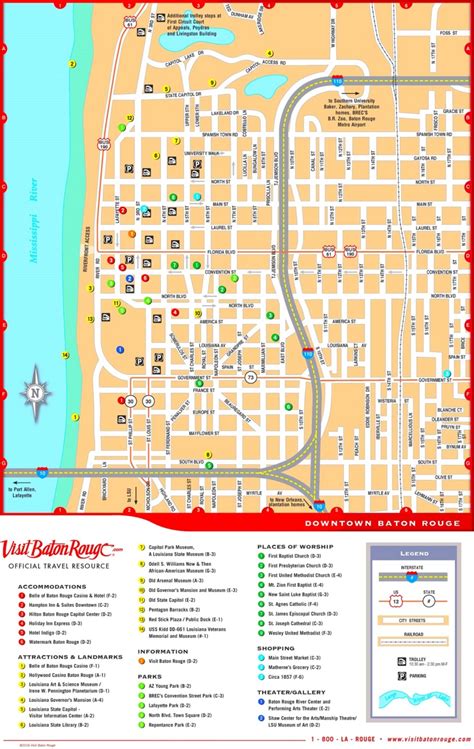 Baton Rouge Downtown Map