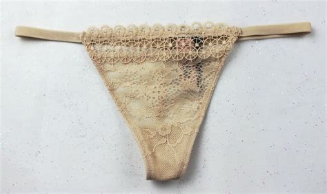 Victoria S Secret Size Xs Nude G String Floral V String Panties Very