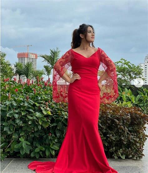 Alisha Panwar Evening Dresses Red Formal Dress Dresses