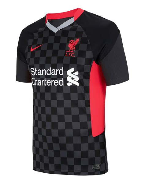 The 2020/21 liverpool home and away jerseys have been revealed and are available to buy now. Nike Adult Liverpool 20/21 Third Jersey - Black | Life ...
