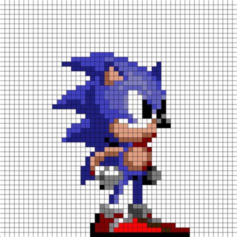 A Pixellated Image Of Sonic The Hedge