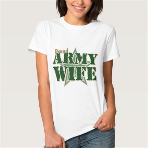 Proud Army Wife T Shirt Zazzle
