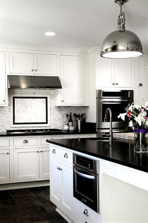 Black White Kitchen Black And White Contemporary Kitchen