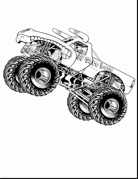 grave digger coloring page awesome grave digger drawing  getdrawings   monster truck