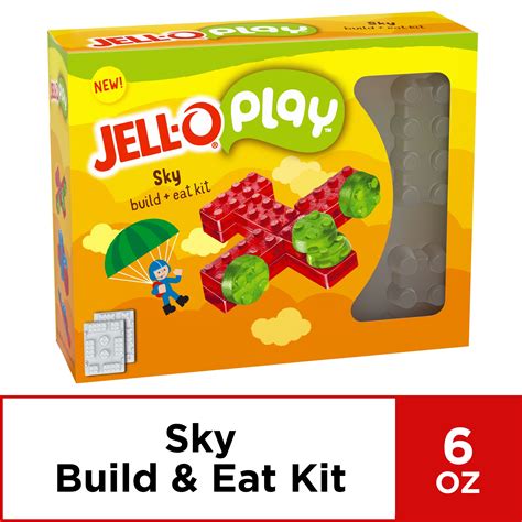 Jell O Play Sky Build Eat Gelatin Kit 6 Oz Box