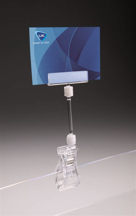 Our acrylic calling card displays feature counter, floor standing, and wall mount designs for placement anywhere. Clear Plastic Card Holder with 5.5cm clip and stem
