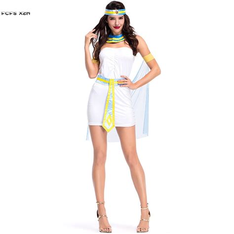 Woman Queen Of Egyptian Cleopatra Cosplay Female Halloween Goddess