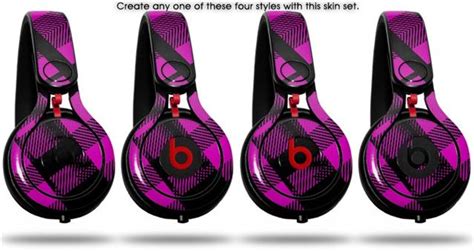 Beats Mixr Skins For Beats By Dr Dre Pink Plaid Uskins