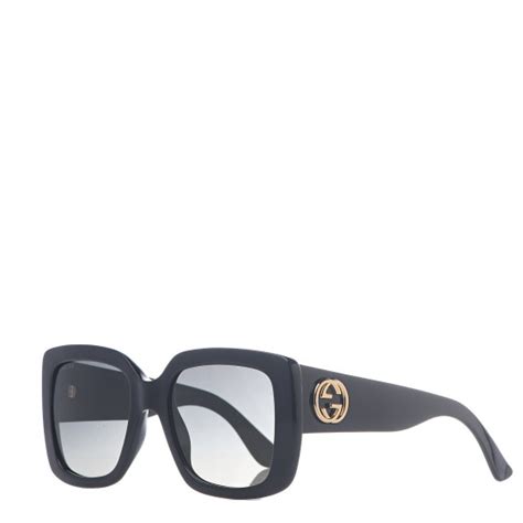 gucci acetate square frame sunglasses gg0141s black 533695 fashionphile