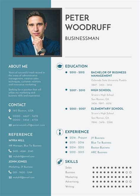 Word Document Editable Resume Template Free Download Freebie Clean