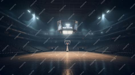 Premium Ai Image Professional Basketball Court Arena Background