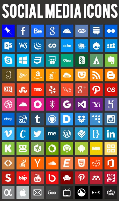 90 Beautiful Flat Icons Of Social Media Icons Graphic Design Junction