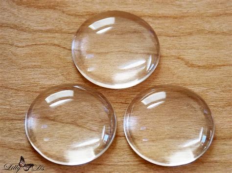 25 25mm 1 Inch Round Glass Cabochons For Blank Photo Etsy