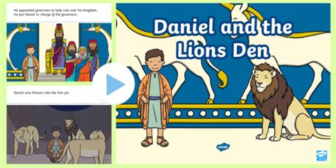 Daniel And The Lions Den Story Powerpoint Daniel And The