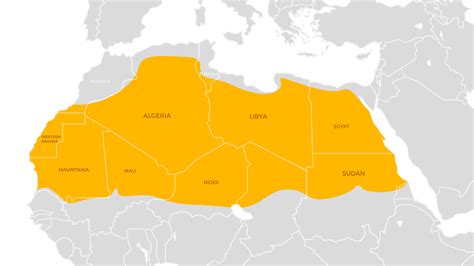 Sahara Desert Location In World Map Map