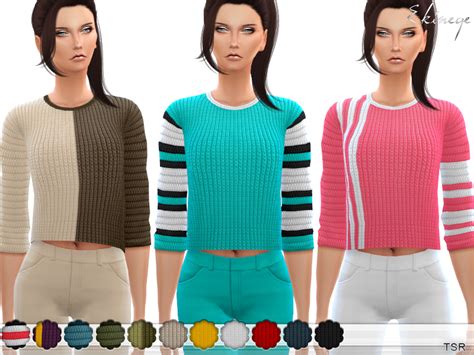 The Sims Resource Knit Cropped Sweater