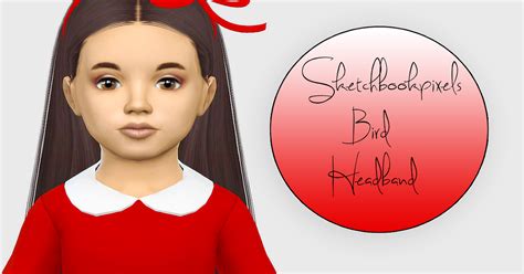 Sims 4 Ccs The Best Sketchbookpixels Bird Headband Toddler 3t4 By