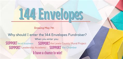 144 Envelopes Fundraiser 2021 Lewis County Chamber Of Commerce