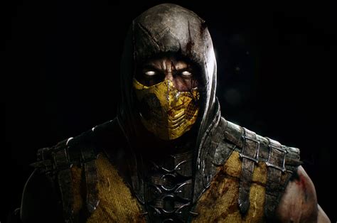 Video Games Face Mortal Kombat X Scorpion Character Wallpapers Hd