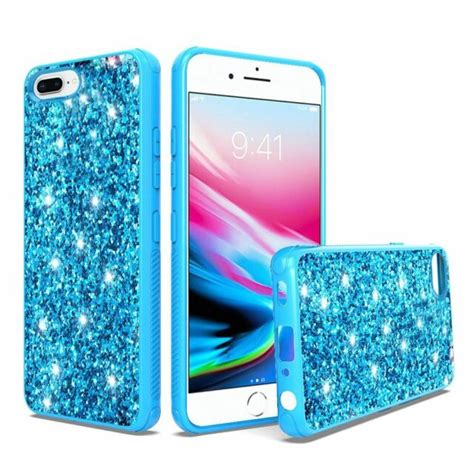 Apple Iphone 6s Plus Frozen Glitter Case Chrome Metallic Bling Cover Ebay