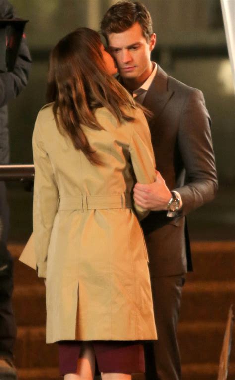 Jamie And Dakota Filming A Scene From Fifty Shades Of Grey Fifty