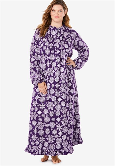 Long Flannel Nightgown By Only Necessities Plus Size Sleep Woman Within