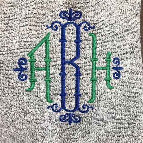 Bamboo Monogram Embroidery Font Embroidery