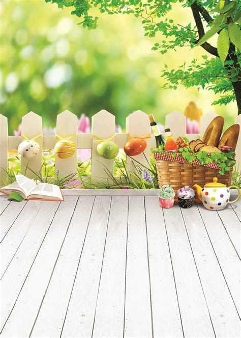 5x7ft 150x220cm Easter Photo Studio Background Basket Colorful Eggs
