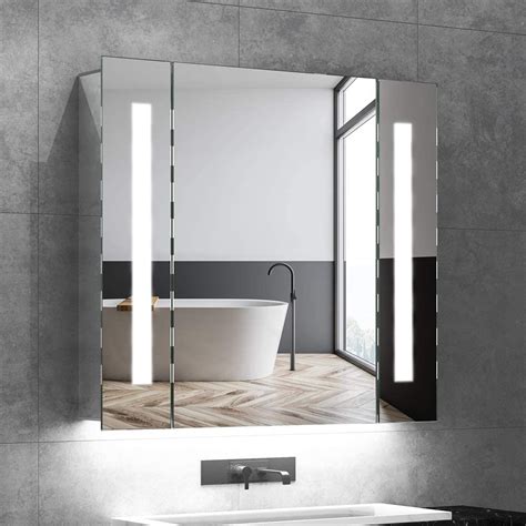 Illuminated Bathroom Cabinet With Shaver Point Semis Online