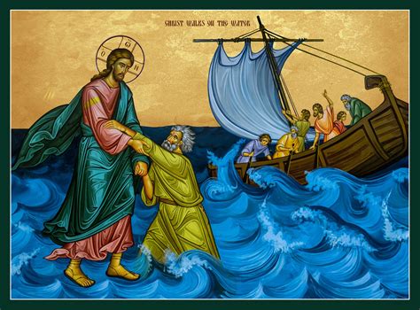 Jesus And Peter Walking On Water Hd