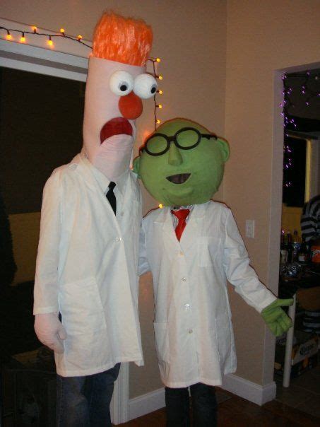 Coolest Homemade Beaker And Doctor Bunsen Couple Costume Funny Couple