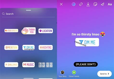 Instagram Testing “DM Me” Sticker Prompt – TenEighty — Internet culture