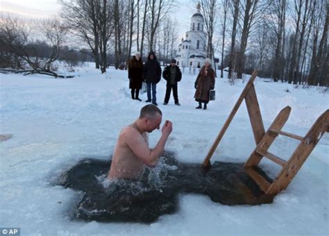Come On In The Water S Lovely Hundreds Of Russian Orthodox Christians