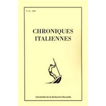 Chroniques italiennes 65 Tome 65 broché Collectif Achat Livre fnac