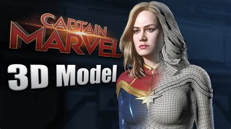 Captain Marvel 3d Model Youtube