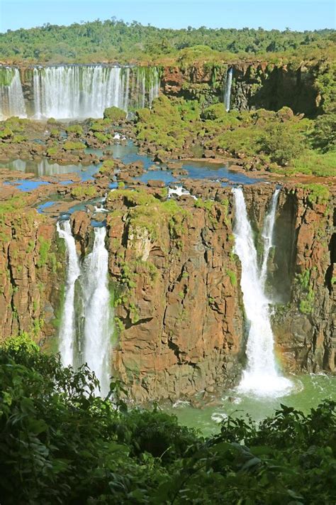 Iguazu Falls At The Brazilian Side Amazing Unesco World Heritage Site