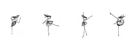 Stick Figure Dancing Ballerinas Onde Stick Figures Illustration