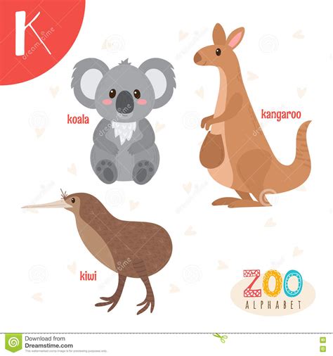 Check out our popular trivia games like animals that start with a, and animals that start with b. Letter K. Cute Animals. Funny Cartoon Animals In Vector ...