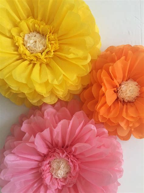 To make petals looks perfect mirrored draw your petal then fold it in a half length and cut. Giant tissue paper flowers for home and nursery decor ...