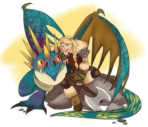 Astrid Hofferson And Stormfly The Deadly Nadder By Emmilinne On