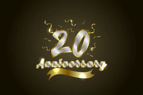20th Anniversary Celebration Background Graphic By Dender Studio
