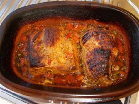 Putenrollbraten im Römertopf Rezept mit Bild