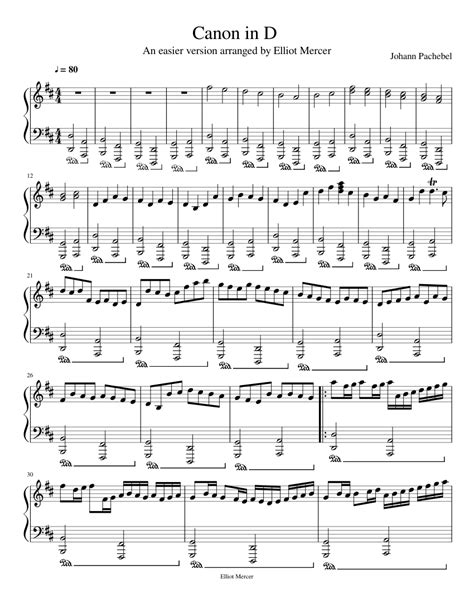 Kids songs books easy downloadable printable classical related sheet music you may also like. Canon in D Major Easy Sheet music for Piano | Download ...