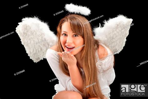 Beautiful Blonde Angel Stock Photo Picture And Royalty Free Image